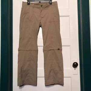 Prana Breathe Tan Convertible Pants